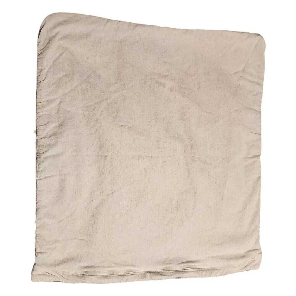 Pottery Barn Pillow Cover Textured Beige & Off White Linen Cotton Blend 24